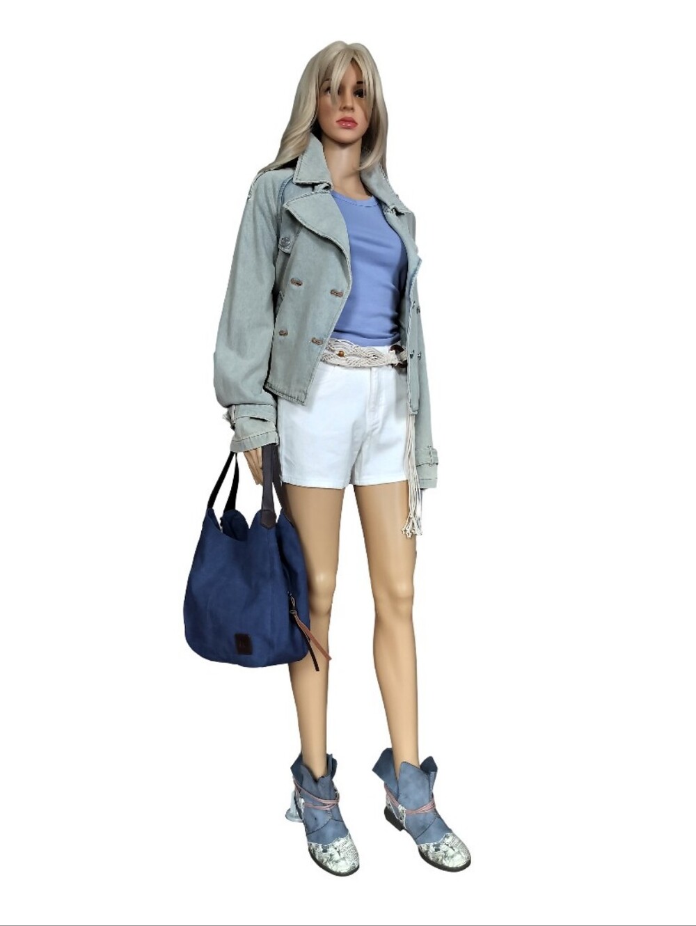 Steve Madden Stone Blue Denim Jacket Size M NWT - Picture 9 of 9